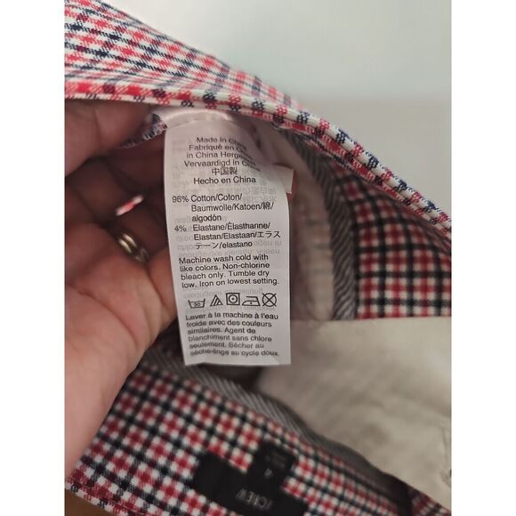 J Crew Hayden Red Black Plaid Crop Kickout Pants Size 4 - Picture 10 of 16